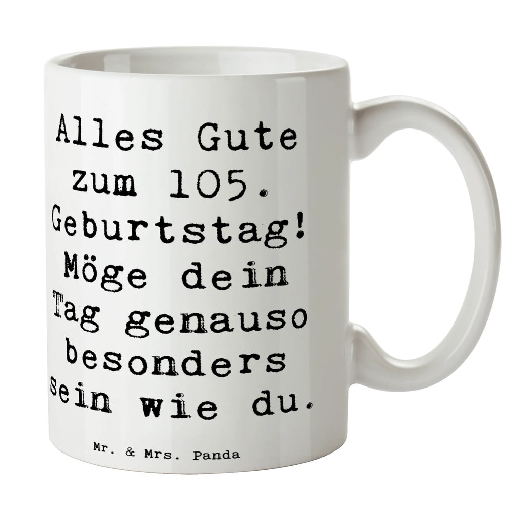 Mug Saying Alles Gute zum 105. Geburtstag! Möge dein Tag genauso besonders sein wie du. Tasse mit Motiven, Tasse, Tasse mit Zitaten, Bürotasse, Keramiktasse, Teetasse, Kaffeetasse, Porzellantasse, Geschenktasse, Geburtstag, Geburtstagsgeschenk, Geschenk