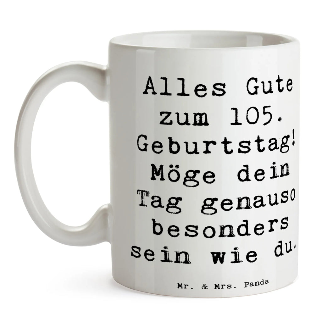 Mug Saying Alles Gute zum 105. Geburtstag! Möge dein Tag genauso besonders sein wie du. Tasse mit Motiven, Tasse, Tasse mit Zitaten, Bürotasse, Keramiktasse, Teetasse, Kaffeetasse, Porzellantasse, Geschenktasse, Geburtstag, Geburtstagsgeschenk, Geschenk