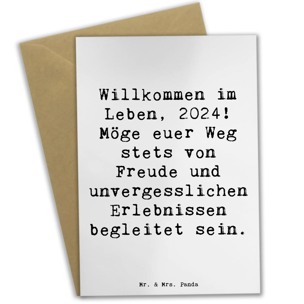 Greetings card Saying Willkommen im Leben, 2024! Möge euer Weg stets von Freude und unvergesslichen Erlebnissen begleitet sein. Einladungskarte, Klappkarte, Glückwunschkarte, Ansichtskarten, Geburtstagskarte, Hochzeitskarte, Grußkarte, Karte, Geburtstag, Geburtstagsgeschenk, Geschenk