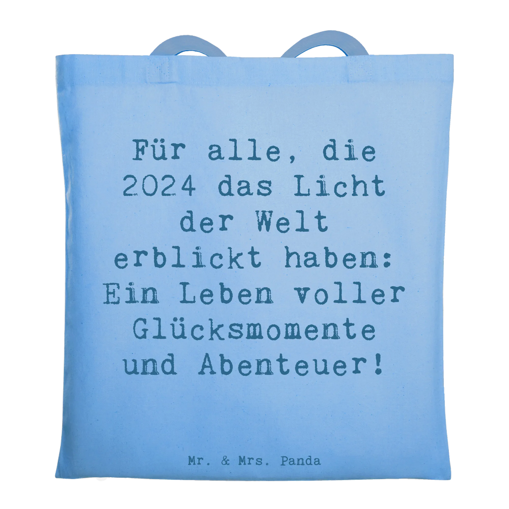 Tote bag Saying Für alle, die 2024 das Licht der Welt erblickt haben: Ein Leben voller Glücksmomente und Abenteuer! Beuteltasche, Beutel, Einkaufstasche, Jutebeutel, Stoffbeutel, Tasche, Shopper, Umhängetasche, Strandtasche, Schultertasche, Stofftasche, Tragetasche, Badetasche, Jutetasche, Einkaufstüte, Laptoptasche, Geburtstag, Geburtstagsgeschenk, Geschenk