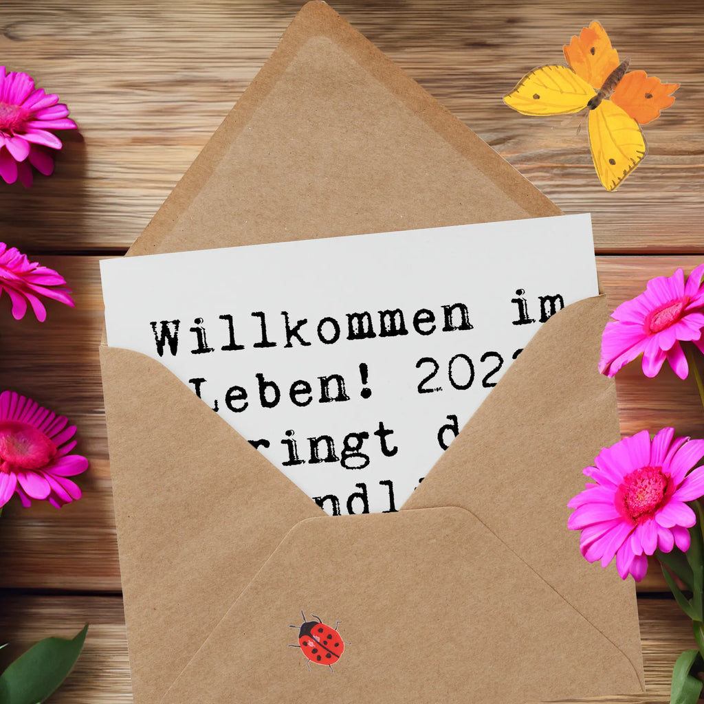 Deluxe Karte Spruch 2022 Geburtstag Freude Karte, Grußkarte, Klappkarte, Einladungskarte, Glückwunschkarte, Hochzeitskarte, Geburtstagskarte, Hochwertige Grußkarte, Hochwertige Klappkarte, Geburtstag, Geburtstagsgeschenk, Geschenk