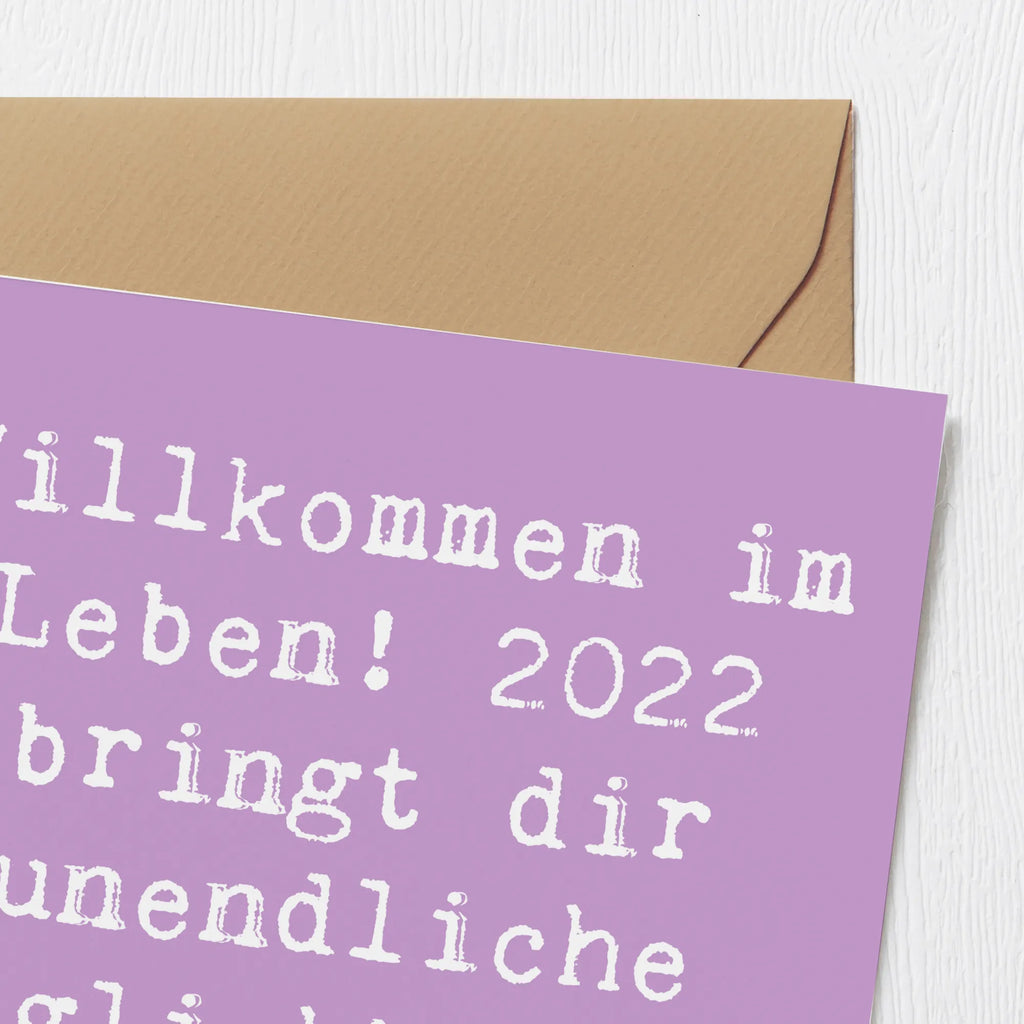 Deluxe Karte Spruch 2022 Geburtstag Freude Karte, Grußkarte, Klappkarte, Einladungskarte, Glückwunschkarte, Hochzeitskarte, Geburtstagskarte, Hochwertige Grußkarte, Hochwertige Klappkarte, Geburtstag, Geburtstagsgeschenk, Geschenk