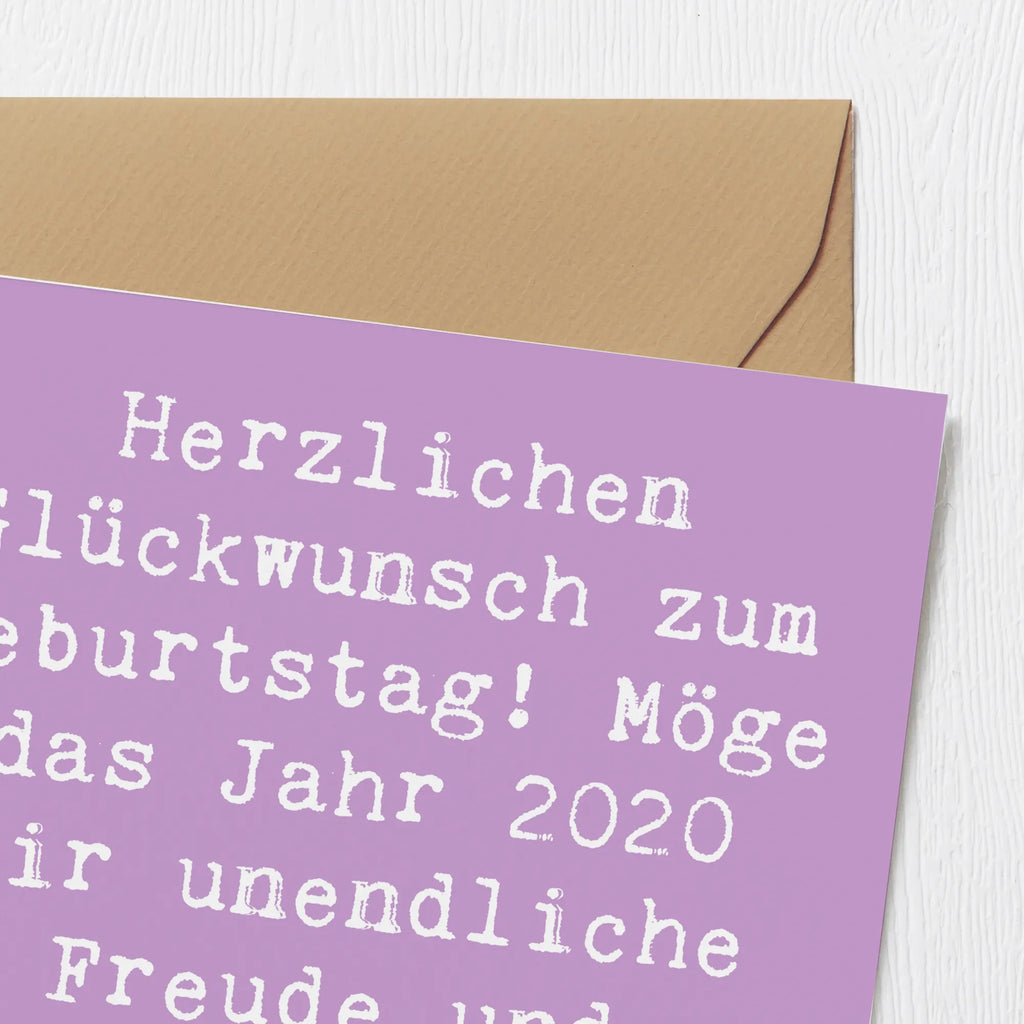 Deluxe Karte Spruch 2020 Geburtstag Freude Karte, Grußkarte, Klappkarte, Einladungskarte, Glückwunschkarte, Hochzeitskarte, Geburtstagskarte, Hochwertige Grußkarte, Hochwertige Klappkarte, Geburtstag, Geburtstagsgeschenk, Geschenk