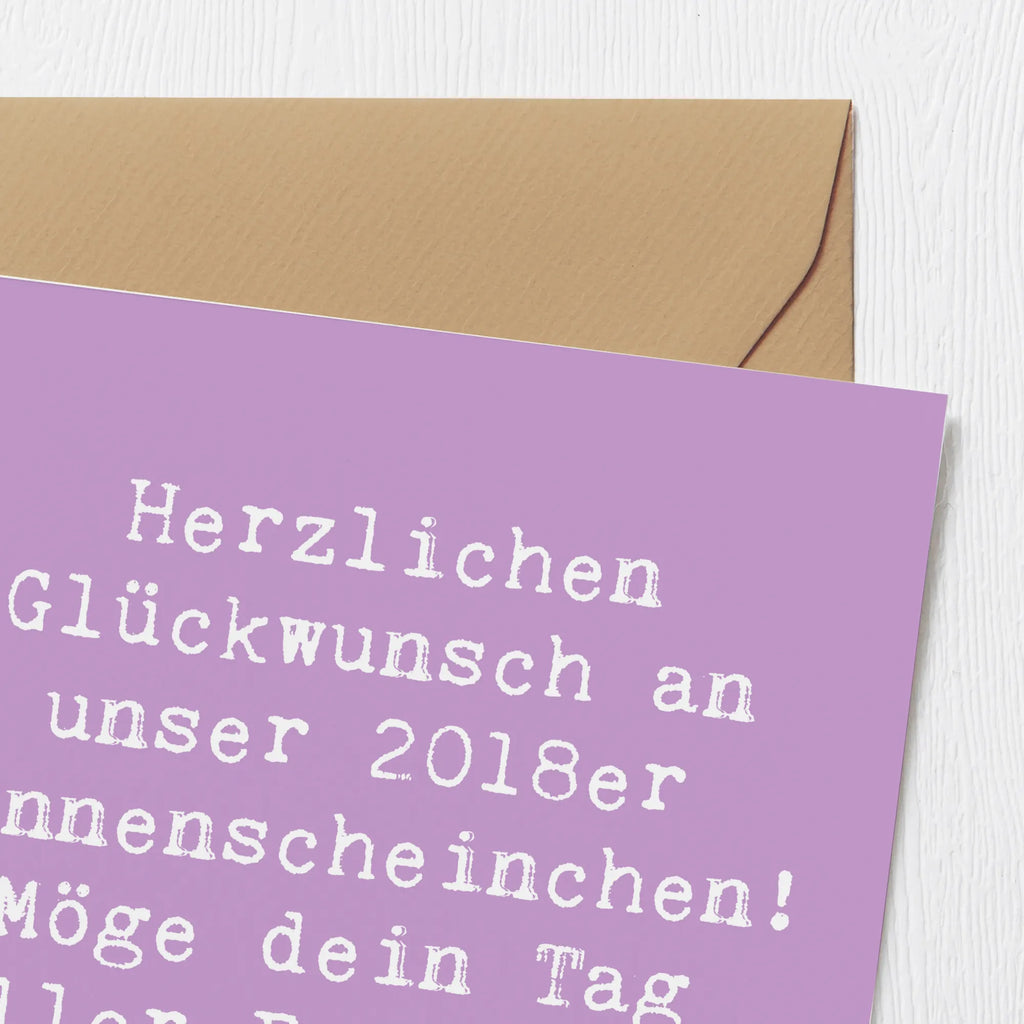 Deluxe Karte Spruch 2018 Geburtstag Sonnenscheinchen Karte, Grußkarte, Klappkarte, Einladungskarte, Glückwunschkarte, Hochzeitskarte, Geburtstagskarte, Hochwertige Grußkarte, Hochwertige Klappkarte, Geburtstag, Geburtstagsgeschenk, Geschenk