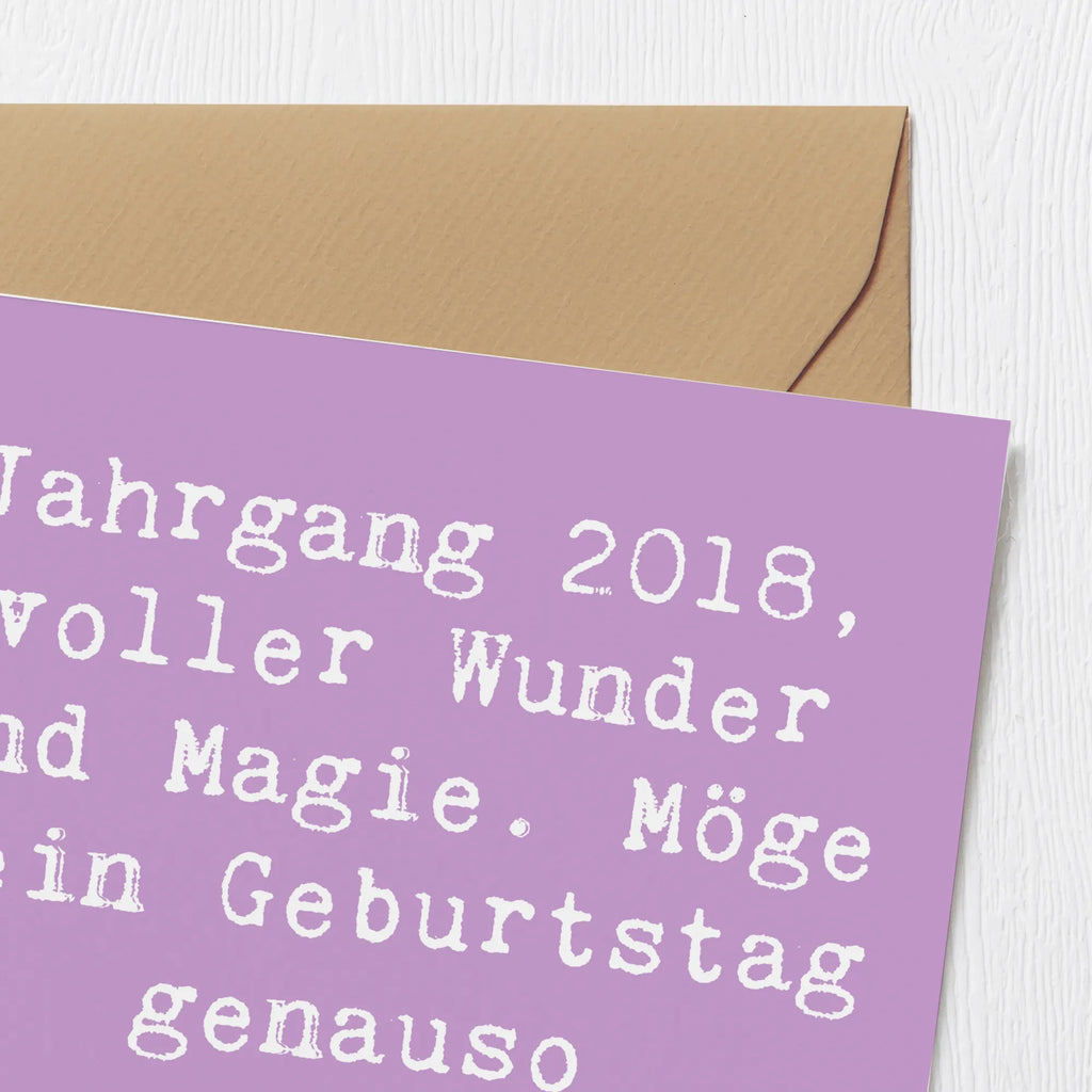 Deluxe Karte Spruch 2018 Geburtstag Karte, Grußkarte, Klappkarte, Einladungskarte, Glückwunschkarte, Hochzeitskarte, Geburtstagskarte, Hochwertige Grußkarte, Hochwertige Klappkarte, Geburtstag, Geburtstagsgeschenk, Geschenk