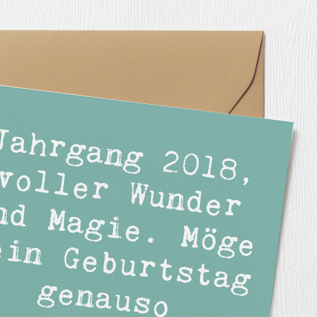 Deluxe Karte Spruch 2018 Geburtstag Karte, Grußkarte, Klappkarte, Einladungskarte, Glückwunschkarte, Hochzeitskarte, Geburtstagskarte, Hochwertige Grußkarte, Hochwertige Klappkarte, Geburtstag, Geburtstagsgeschenk, Geschenk