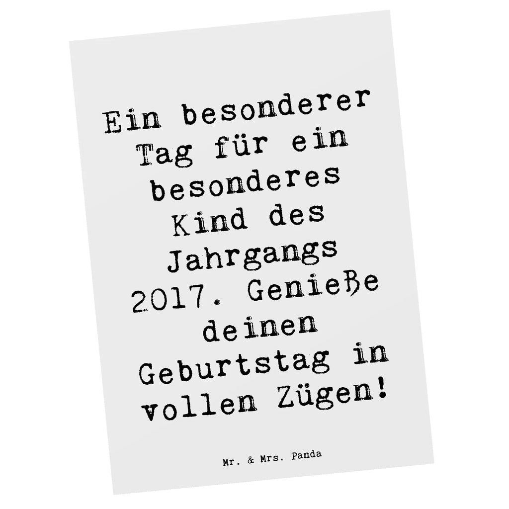 Postcard Saying Ein besonderer Tag für ein besonderes Kind des Jahrgangs 2017. Genieße deinen Geburtstag in vollen Zügen! Dankeskarte, Ansichtskarte, Grußkarte, Postkarte, Ansichtskarten, Einladung, Geschenkkarte, Einladung Geburtstag, Einladungskarte, Karte, Einladungskarten Geburtstag, Geburtstagskarte, Geburtstag, Geburtstagsgeschenk, Geschenk