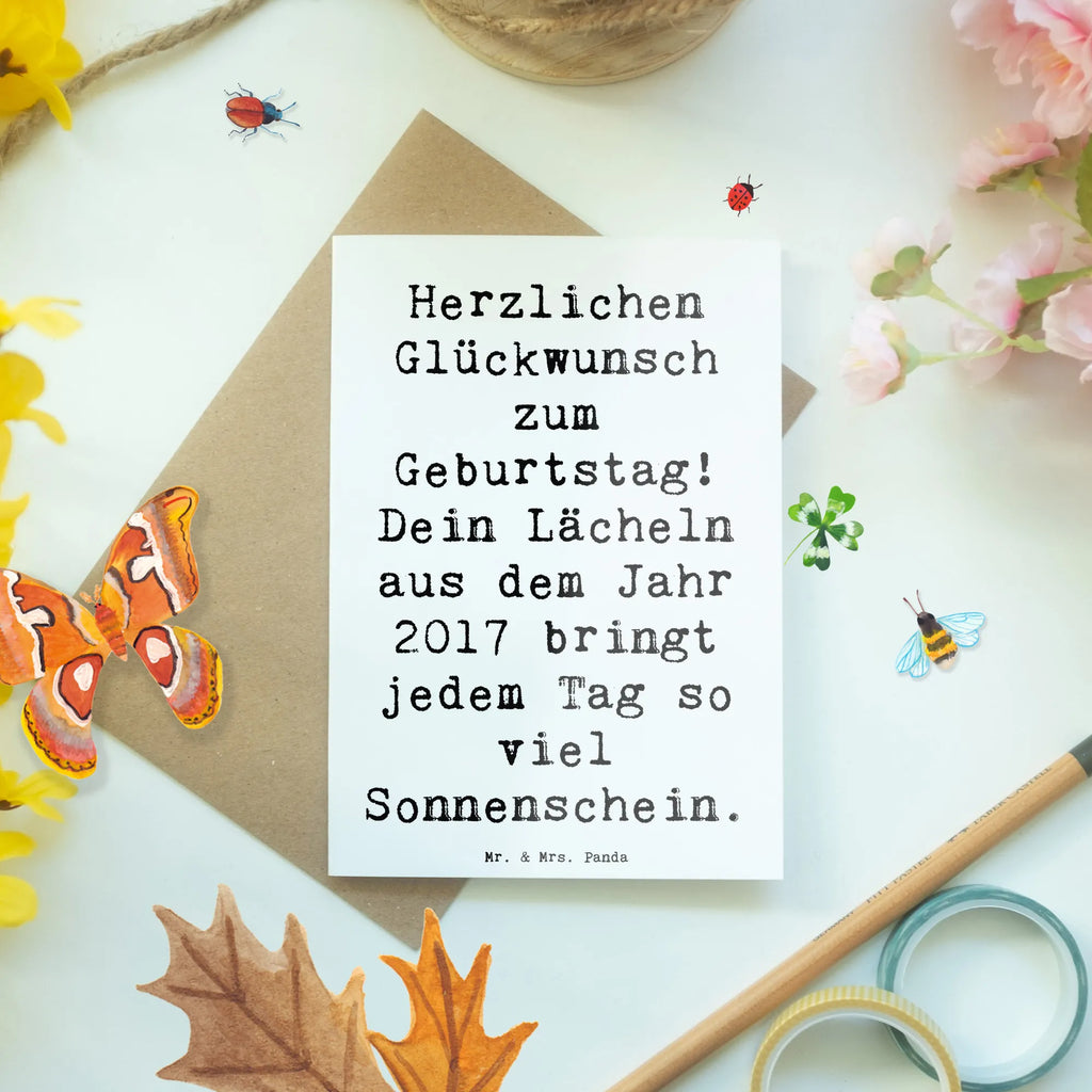 Grußkarte Spruch 2017 Geburtstag Lächeln Ansichtskarten, Grußkarte, Geburtstagskarte, Hochzeitskarte, Einladungskarte, Glückwunschkarte, Klappkarte, Karte, Geburtstag, Geburtstagsgeschenk, Geschenk