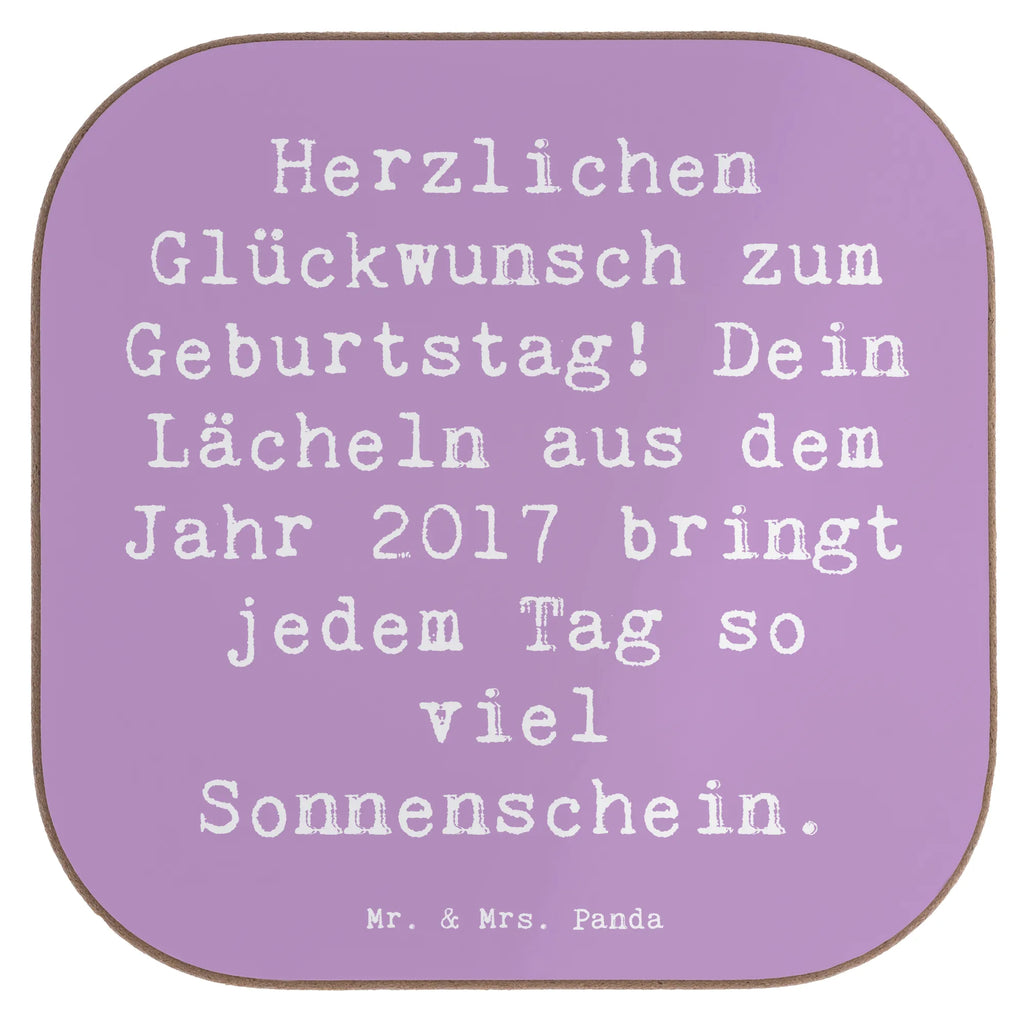 Square coaster Saying Herzlichen Glückwunsch zum Geburtstag! Dein Lächeln aus dem Jahr 2017 bringt jedem Tag so viel Sonnenschein. Untersetzer Design, Holzuntersetzer, Untersetzer Gläser, Glasuntersetzer, Untersetzer aus Holz, Korkuntersetzer, Bierdeckel, Getränkeuntersetzer, Untersetzer Holz, Untersetzer für Gläser, Tassen Untersetzer, Untersetzer, Geburtstag, Geburtstagsgeschenk, Geschenk