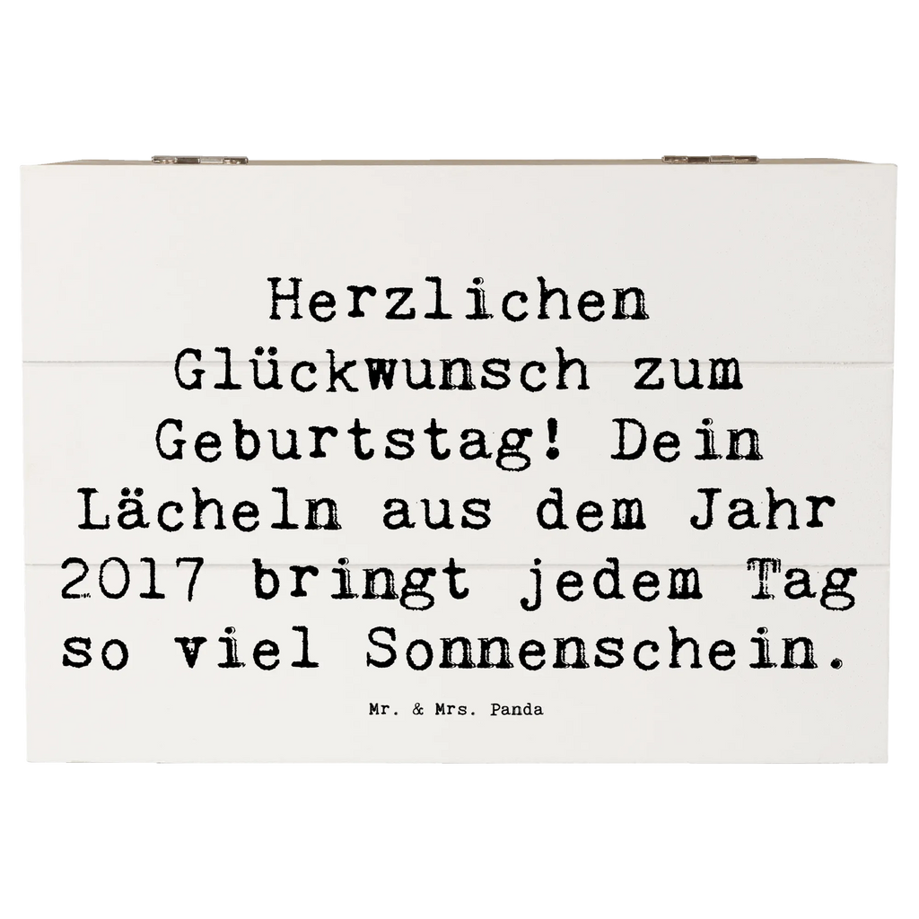 Holzkiste Spruch 2017 Geburtstag Lächeln XXL, Dekokiste, Erinnerungsbox, Schatzkiste, Geschenkbox, Geschenkdose, Aufbewahrungsbox, Erinnerungskiste, Kiste, Holzkiste, Schatulle, Truhe, Geburtstag, Geburtstagsgeschenk, Geschenk