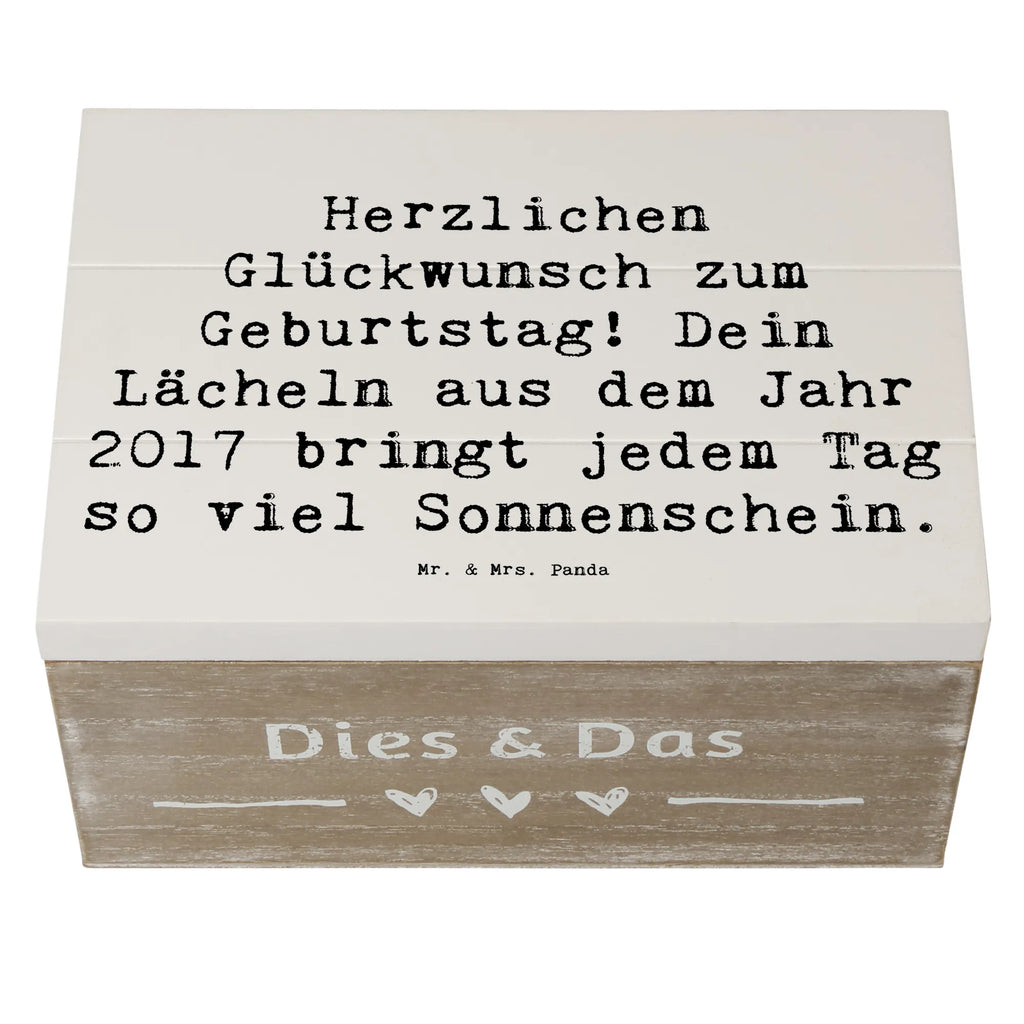 Holzkiste Spruch 2017 Geburtstag Lächeln XXL, Dekokiste, Erinnerungsbox, Schatzkiste, Geschenkbox, Geschenkdose, Aufbewahrungsbox, Erinnerungskiste, Kiste, Holzkiste, Schatulle, Truhe, Geburtstag, Geburtstagsgeschenk, Geschenk