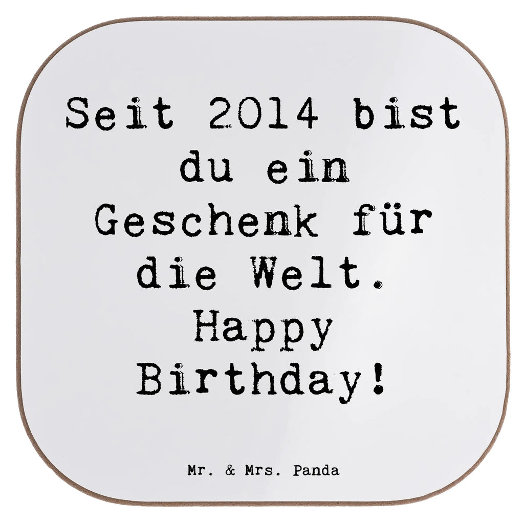 Square coaster Saying Seit 2014 bist du ein Geschenk für die Welt. Happy Birthday! Tassen Untersetzer, Untersetzer aus Holz, Untersetzer Holz, Getränkeuntersetzer, Untersetzer, Holzuntersetzer, Korkuntersetzer, Glasuntersetzer, Untersetzer Gläser, Untersetzer für Gläser, Untersetzer Design, Bierdeckel, Geburtstag, Geburtstagsgeschenk, Geschenk