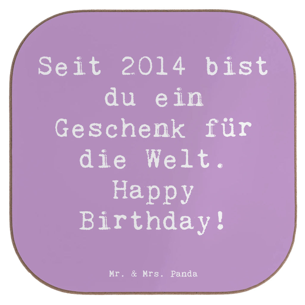 Square coaster Saying Seit 2014 bist du ein Geschenk für die Welt. Happy Birthday! Tassen Untersetzer, Untersetzer aus Holz, Untersetzer Holz, Getränkeuntersetzer, Untersetzer, Holzuntersetzer, Korkuntersetzer, Glasuntersetzer, Untersetzer Gläser, Untersetzer für Gläser, Untersetzer Design, Bierdeckel, Geburtstag, Geburtstagsgeschenk, Geschenk