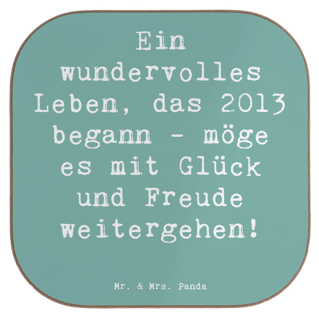 Square coaster Saying Ein wundervolles Leben, das 2013 begann - möge es mit Glück und Freude weitergehen! Untersetzer, Untersetzer Gläser, Getränkeuntersetzer, Untersetzer Holz, Glasuntersetzer, Korkuntersetzer, Untersetzer für Gläser, Untersetzer aus Holz, Untersetzer Design, Bierdeckel, Tassen Untersetzer, Holzuntersetzer, Geburtstag, Geburtstagsgeschenk, Geschenk