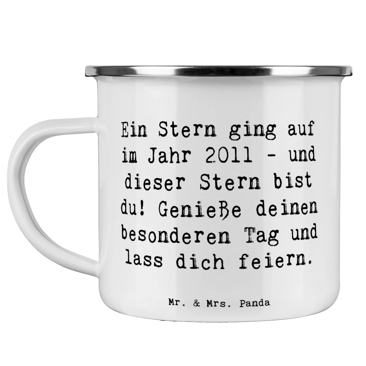 Camping Emaille Tasse Spruch 2011 Geburtstag Stern Tasse Emaille, Outdoor Becher, Blechtasse, metallbecher, wandertasse, Campingbecher, Haferl, Emailletasse, outdoortasse, Emaille Tasse, Kaffeepott, emaillebecher, Emaille Becher, reisetasse, Motivtasse, Campingtasse, becher emaille, Teebecher, Reisebecher, wanderbecher, Teetasse, Pott, blechbecher, Outdoor Tasse, Geschenk, Geburtstag, Geburtstagsgeschenk