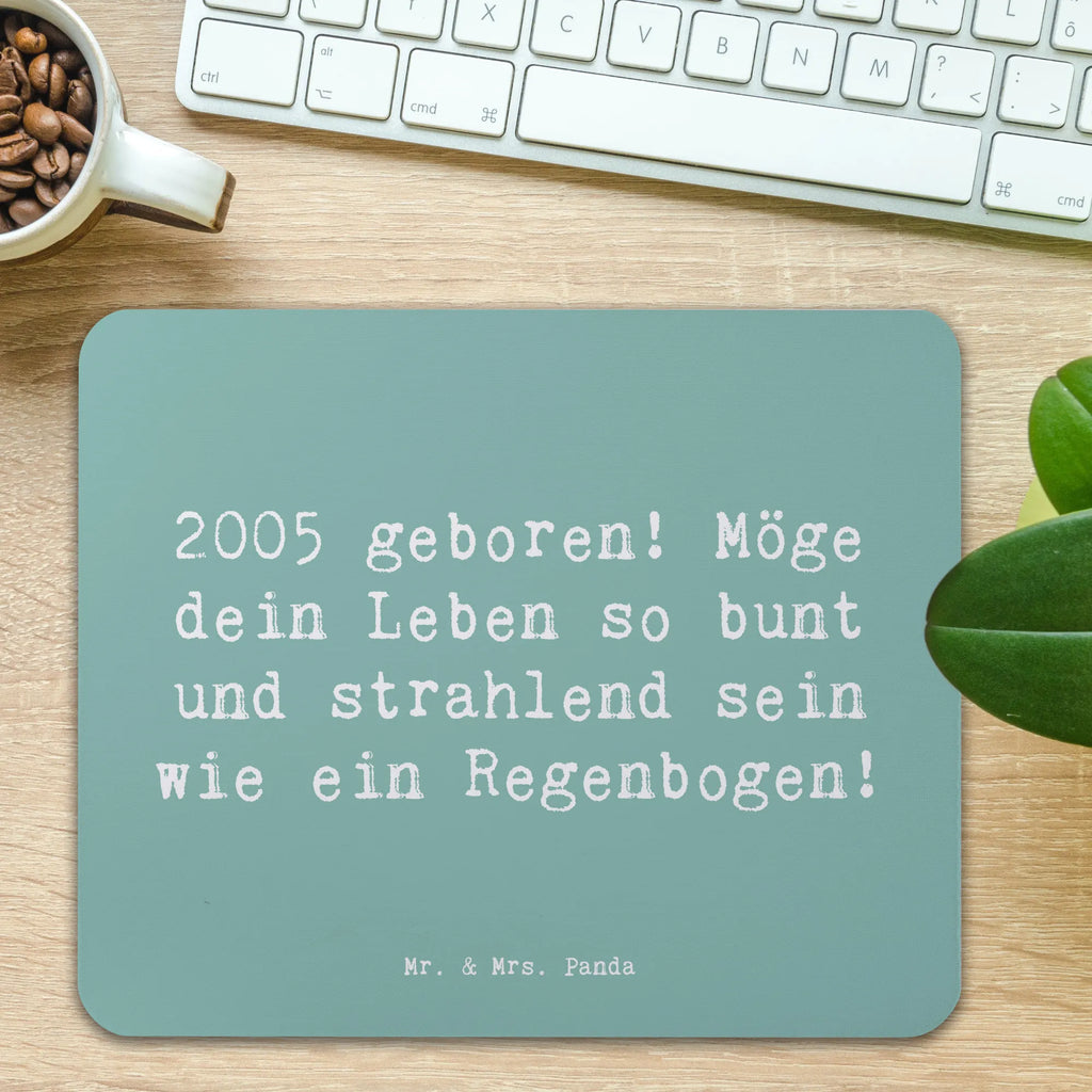 Mouse mat Saying 2005 geboren! Möge dein Leben so bunt und strahlend sein wie ein Regenbogen! Mauspad Büro, Arbeitszimmer, Designer Mauspad, PC Zubehör, Computer zubehör, Einzigartiges Mauspad, Büroausstattung, Mausunterlage, Mousepad, Mauspad, Geburtstag, Geburtstagsgeschenk, Geschenk