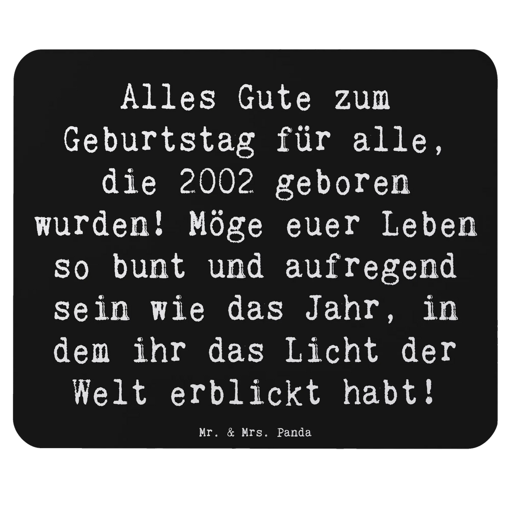 Mouse mat Saying Alles Gute zum Geburtstag für alle, die 2002 geboren wurden! Möge euer Leben so bunt und aufregend sein wie das Jahr, in dem ihr das Licht der Welt erblickt habt! Einzigartiges Mauspad, Büroausstattung, Computer zubehör, Mousepad, Mauspad, PC Zubehör, Mauspad Büro, Mausunterlage, Designer Mauspad, Arbeitszimmer, Geburtstag, Geburtstagsgeschenk, Geschenk