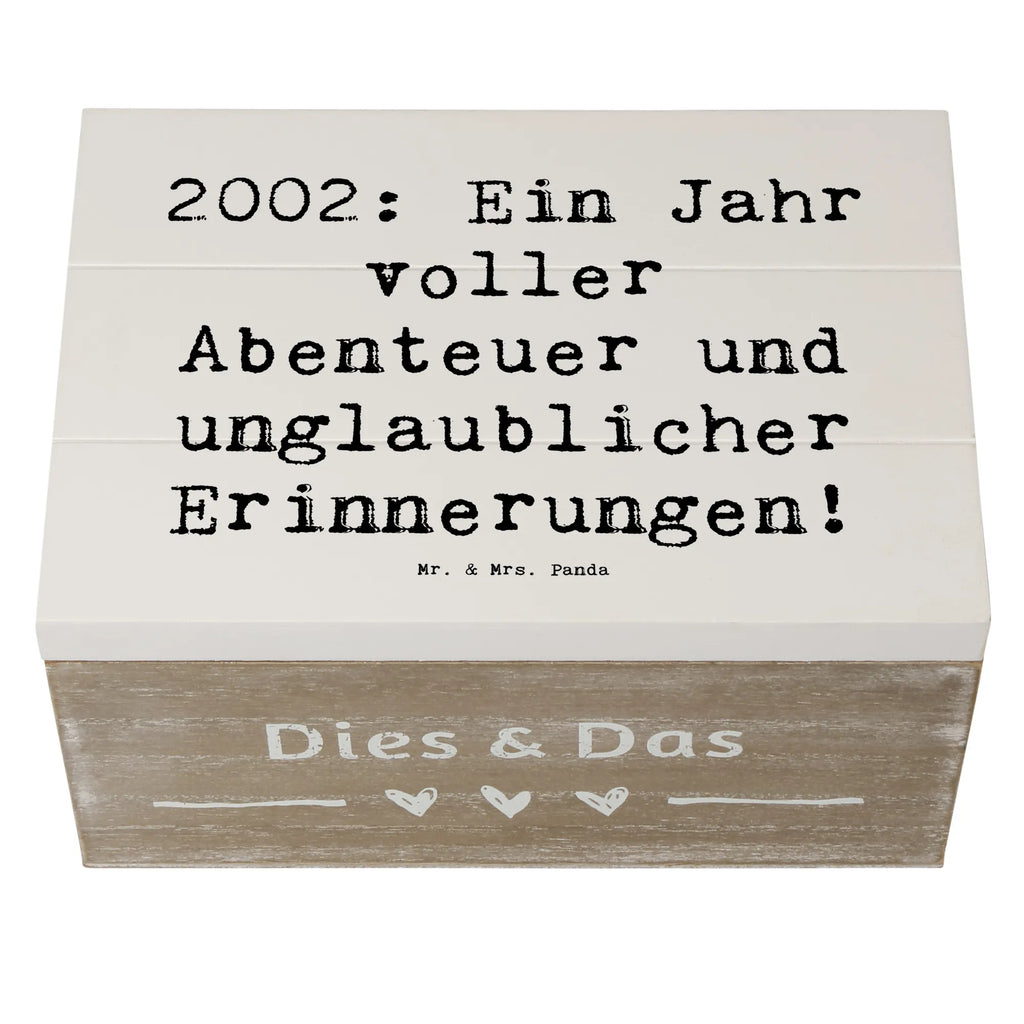 Holzkiste Spruch 2002 Geburtstag Abenteuer Kiste, Aufbewahrungsbox, Erinnerungskiste, Dekokiste, Erinnerungsbox, Geschenkdose, Schatzkiste, Geschenkbox, Holzkiste, Truhe, Schatulle, XXL, Geburtstag, Geburtstagsgeschenk, Geschenk