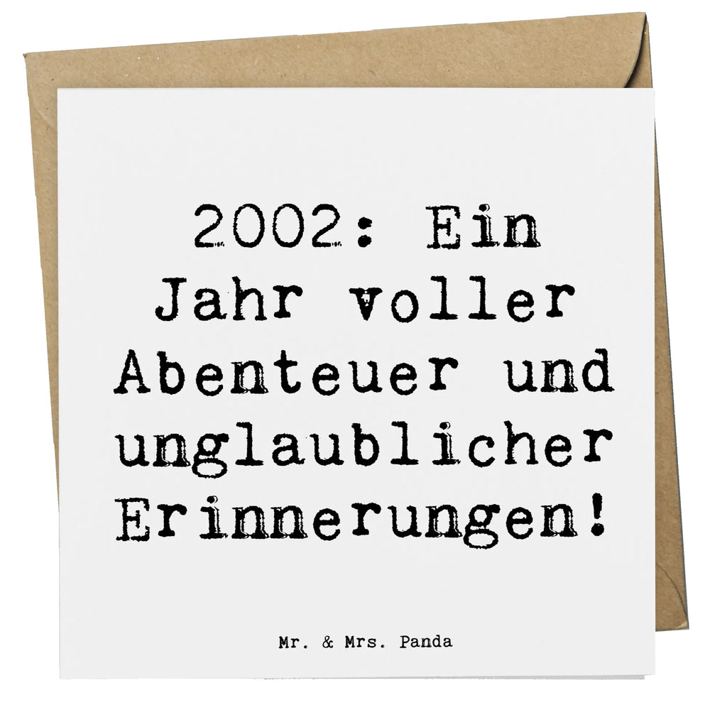 Deluxe Card Saying 2002: Ein Jahr voller Abenteuer und unglaublicher Erinnerungen! Karte, Grußkarte, Klappkarte, Einladungskarte, Glückwunschkarte, Hochzeitskarte, Geburtstagskarte, Hochwertige Grußkarte, Hochwertige Klappkarte, Geburtstag, Geburtstagsgeschenk, Geschenk