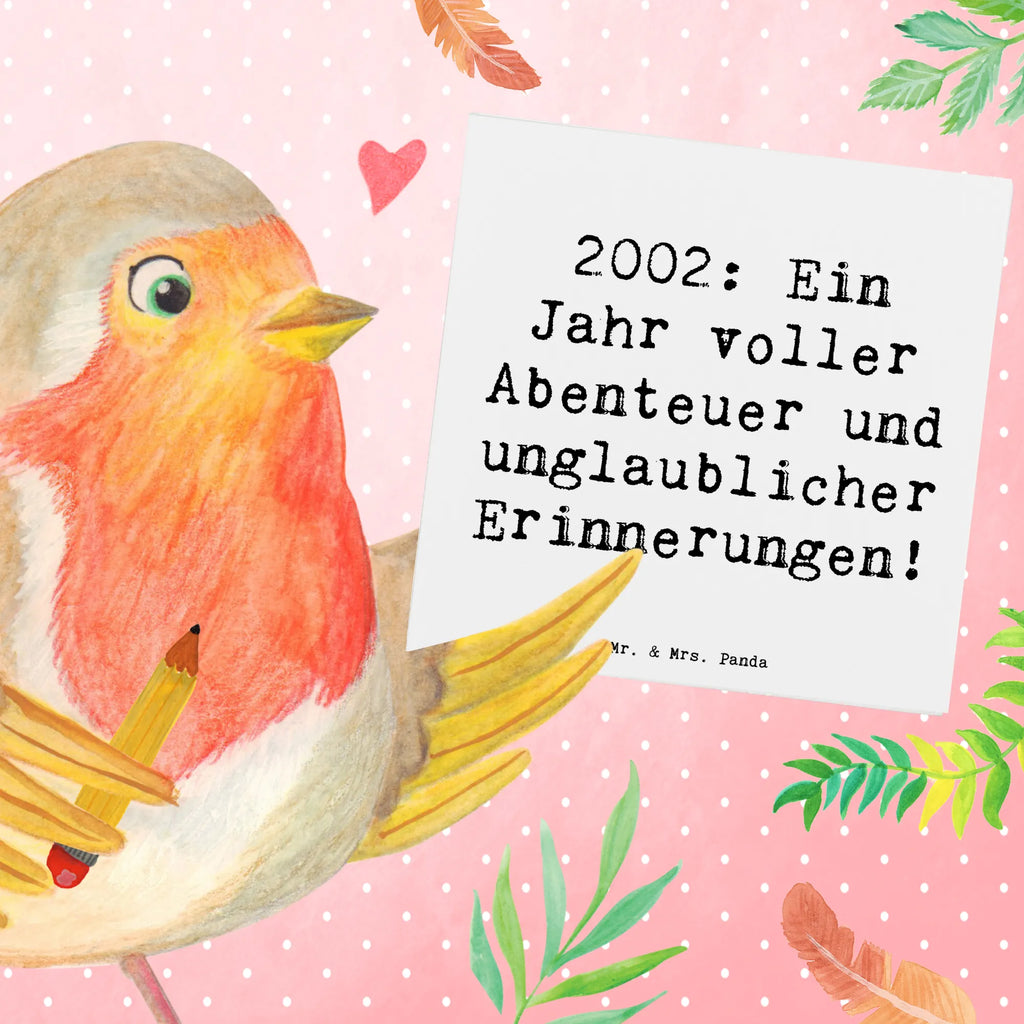 Deluxe Card Saying 2002: Ein Jahr voller Abenteuer und unglaublicher Erinnerungen! Karte, Grußkarte, Klappkarte, Einladungskarte, Glückwunschkarte, Hochzeitskarte, Geburtstagskarte, Hochwertige Grußkarte, Hochwertige Klappkarte, Geburtstag, Geburtstagsgeschenk, Geschenk