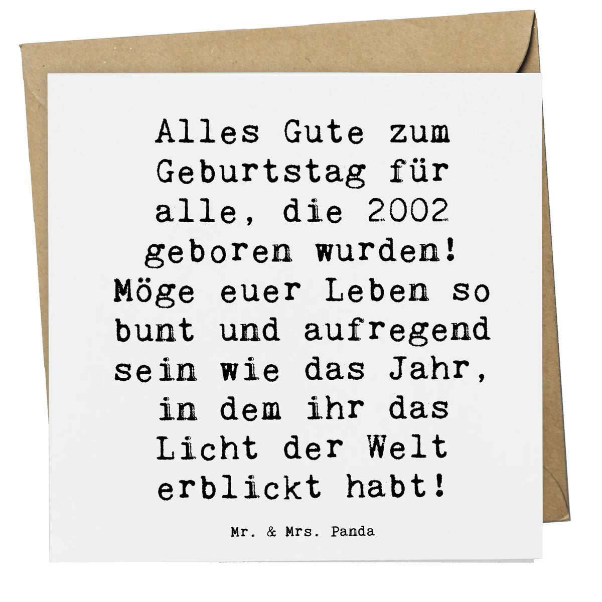 Deluxe Karte Spruch 2002 Geburtstag