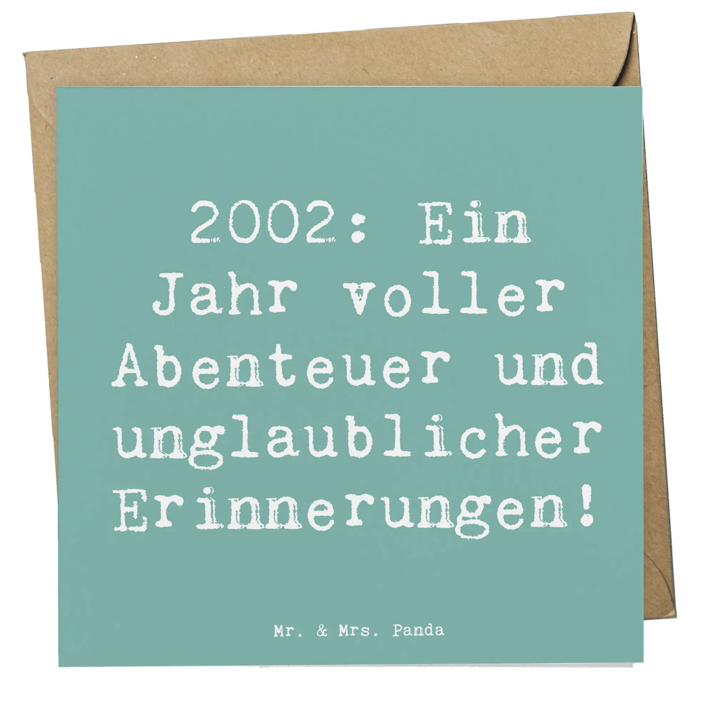 Deluxe Card Saying 2002: Ein Jahr voller Abenteuer und unglaublicher Erinnerungen! Karte, Grußkarte, Klappkarte, Einladungskarte, Glückwunschkarte, Hochzeitskarte, Geburtstagskarte, Hochwertige Grußkarte, Hochwertige Klappkarte, Geburtstag, Geburtstagsgeschenk, Geschenk