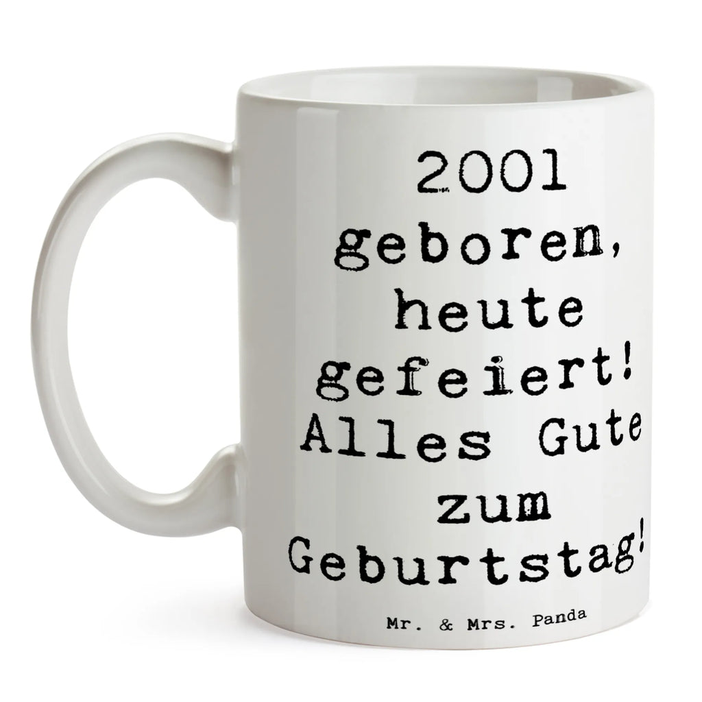 Tasse 2001 Geburtstag Geschenktasse, Tasse mit Zitaten, Porzellantasse, Tasse, Keramiktasse, Tasse mit Motiven, Kaffeetasse, Teetasse, Bürotasse, Geburtstag, Geburtstagsgeschenk, Geschenk
