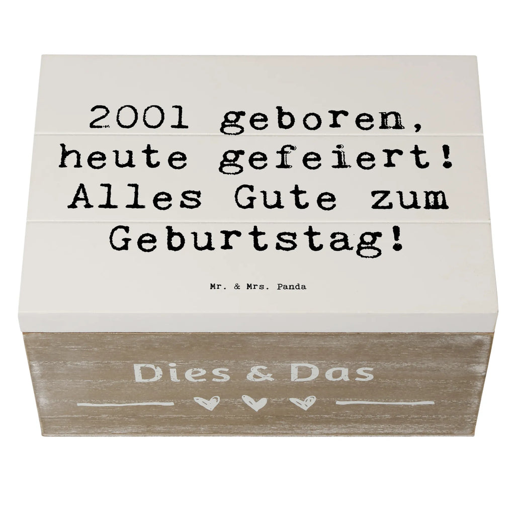 Holzkiste Spruch 2001 Geburtstag Truhe, Dekokiste, Schatulle, Aufbewahrungsbox, Holzkiste, Erinnerungskiste, Erinnerungsbox, Kiste, Geschenkdose, Geschenkbox, XXL, Schatzkiste, Geburtstag, Geburtstagsgeschenk, Geschenk
