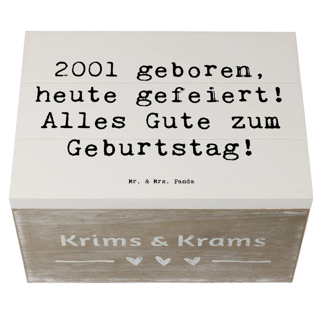 Holzkiste Spruch 2001 Geburtstag Truhe, Dekokiste, Schatulle, Aufbewahrungsbox, Holzkiste, Erinnerungskiste, Erinnerungsbox, Kiste, Geschenkdose, Geschenkbox, XXL, Schatzkiste, Geburtstag, Geburtstagsgeschenk, Geschenk