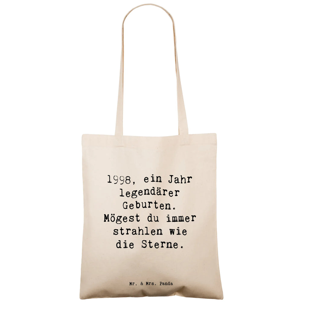 Tote bag Saying 1998, ein Jahr legendärer Geburten. Mögest du immer strahlen wie die Sterne. Umhängetasche, Stofftasche, Einkaufstüte, Jutebeutel, Jutetasche, Einkaufstasche, Schultertasche, Beuteltasche, Beutel, Laptoptasche, Tragetasche, Tasche, Shopper, Stoffbeutel, Strandtasche, Badetasche, Geburtstag, Geburtstagsgeschenk, Geschenk