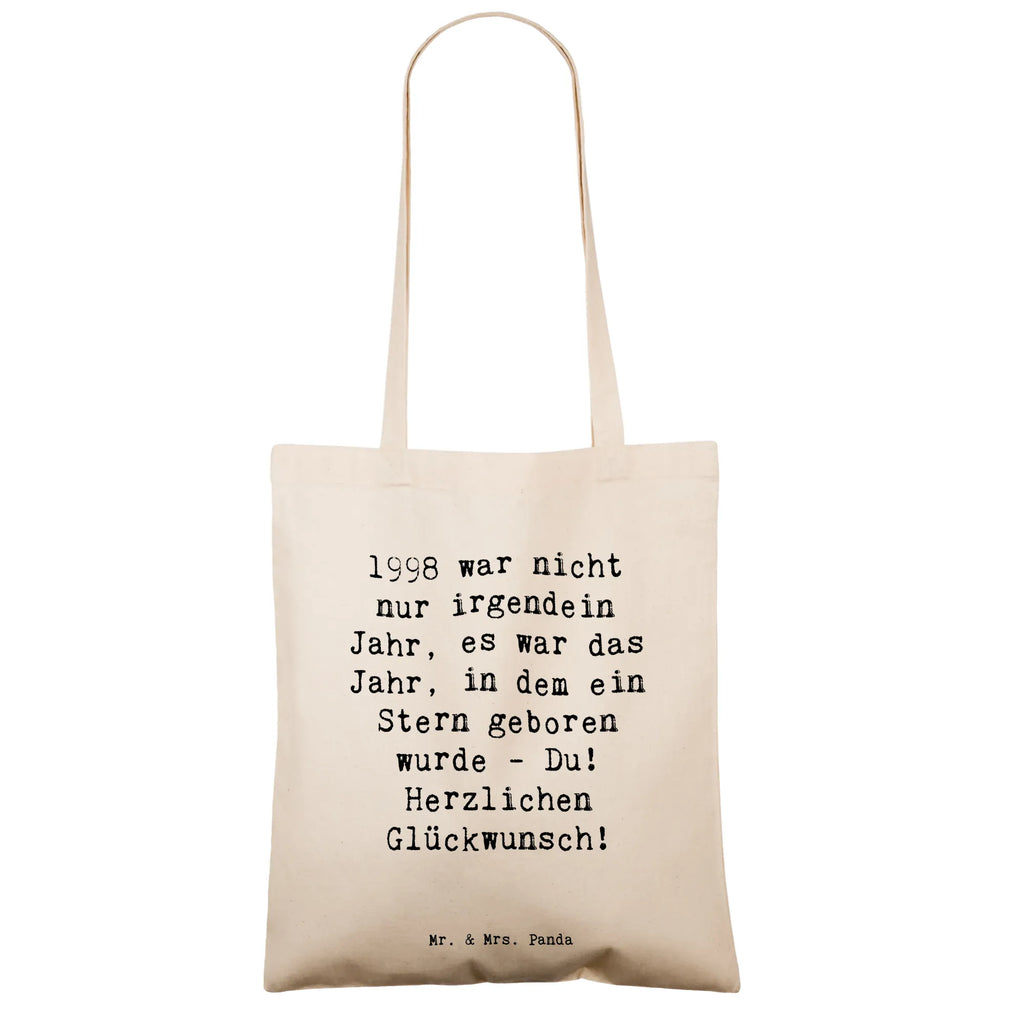 Tote bag Saying 1998 war nicht nur irgendein Jahr, es war das Jahr, in dem ein Stern geboren wurde - Du! Herzlichen Glückwunsch! Beuteltasche, Beutel, Einkaufstasche, Jutebeutel, Stoffbeutel, Tasche, Shopper, Umhängetasche, Strandtasche, Schultertasche, Stofftasche, Tragetasche, Badetasche, Jutetasche, Einkaufstüte, Laptoptasche, Geburtstag, Geburtstagsgeschenk, Geschenk