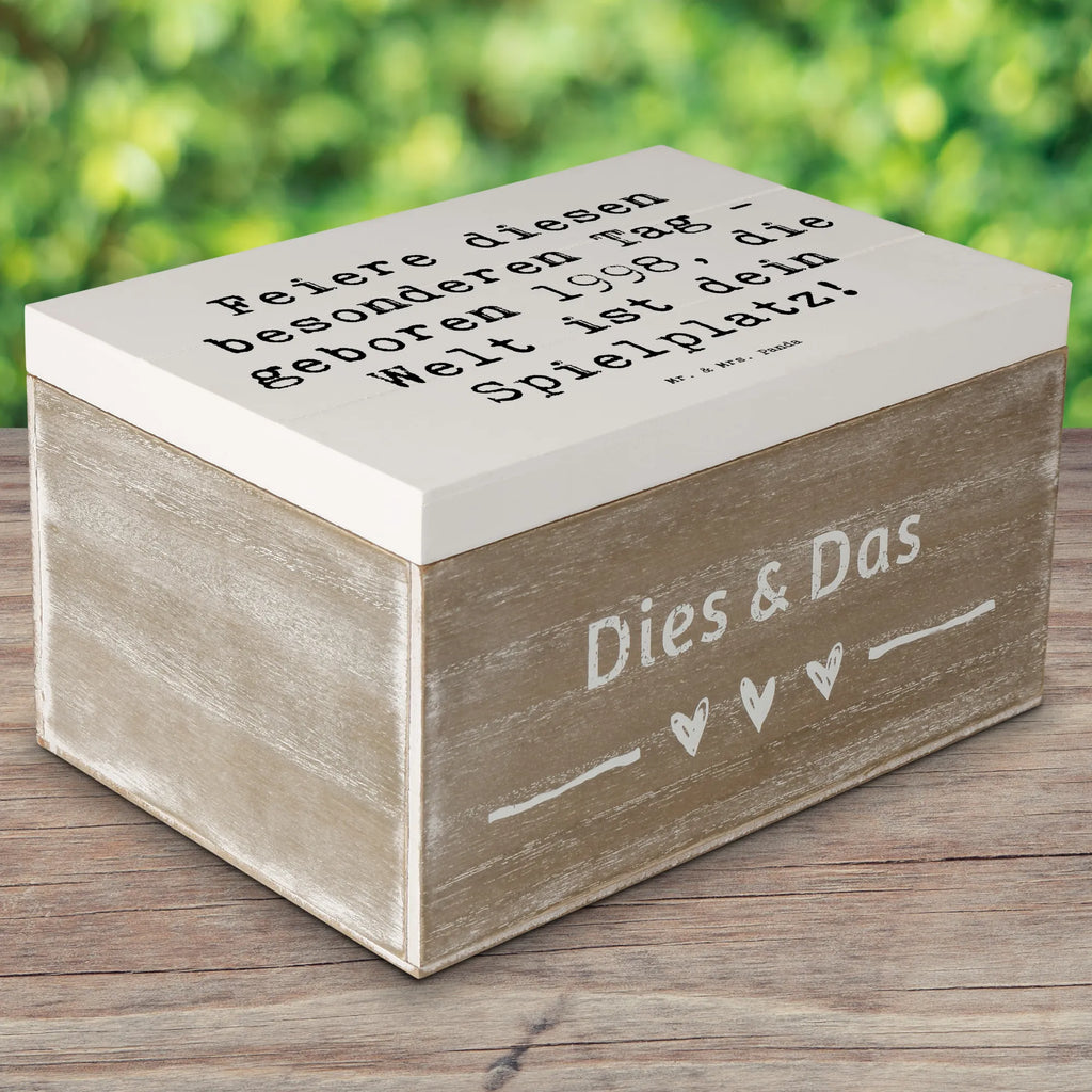 Holzkiste Spruch 1998 Geburtstag Dekokiste, Geschenkbox, Truhe, Geschenkdose, Aufbewahrungsbox, Erinnerungsbox, Erinnerungskiste, Kiste, Holzkiste, XXL, Schatzkiste, Schatulle, Geburtstag, Geburtstagsgeschenk, Geschenk
