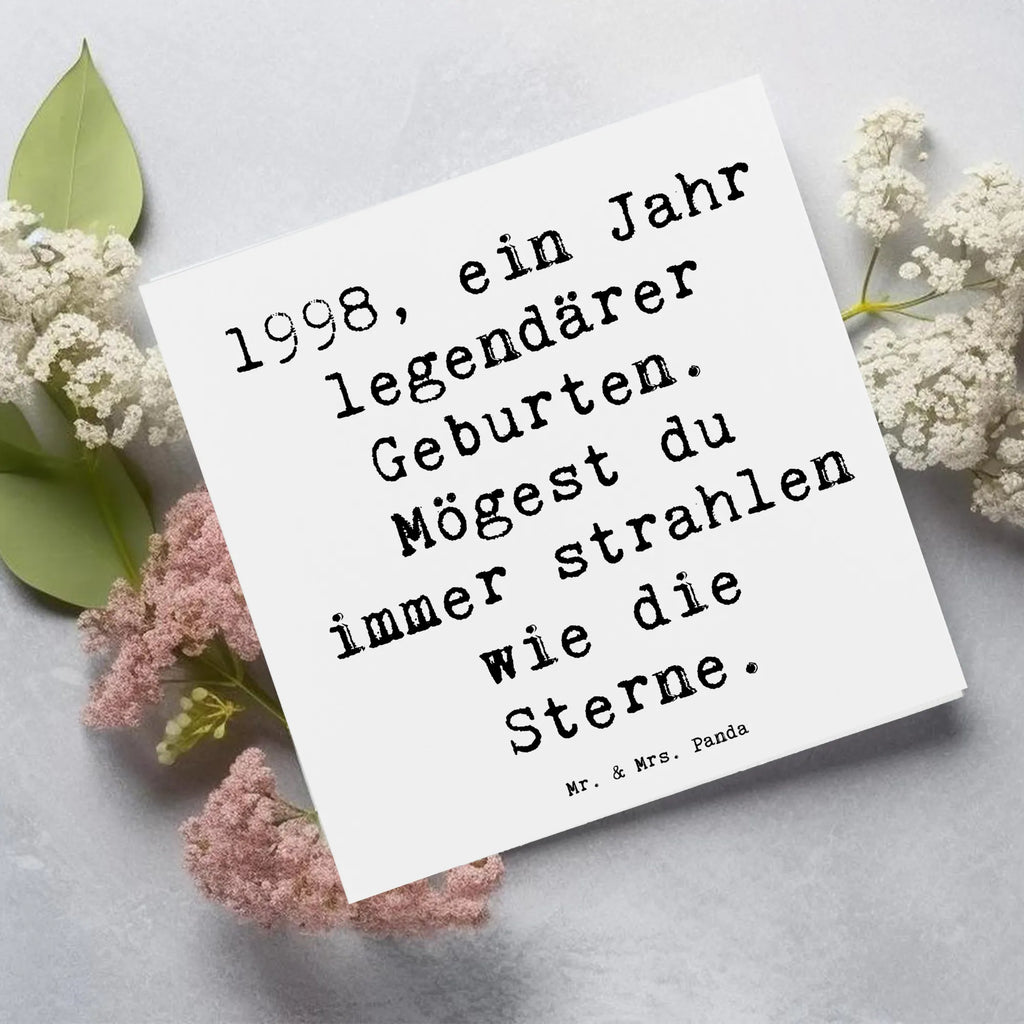 Deluxe Card Saying 1998, ein Jahr legendärer Geburten. Mögest du immer strahlen wie die Sterne. Karte, Grußkarte, Klappkarte, Einladungskarte, Glückwunschkarte, Hochzeitskarte, Geburtstagskarte, Hochwertige Grußkarte, Hochwertige Klappkarte, Geburtstag, Geburtstagsgeschenk, Geschenk