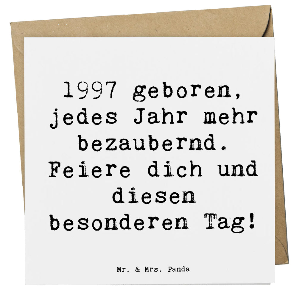 Deluxe Karte Spruch 1997 Geburtstag Charmant Karte, Grußkarte, Klappkarte, Einladungskarte, Glückwunschkarte, Hochzeitskarte, Geburtstagskarte, Hochwertige Grußkarte, Hochwertige Klappkarte, Geburtstag, Geburtstagsgeschenk, Geschenk