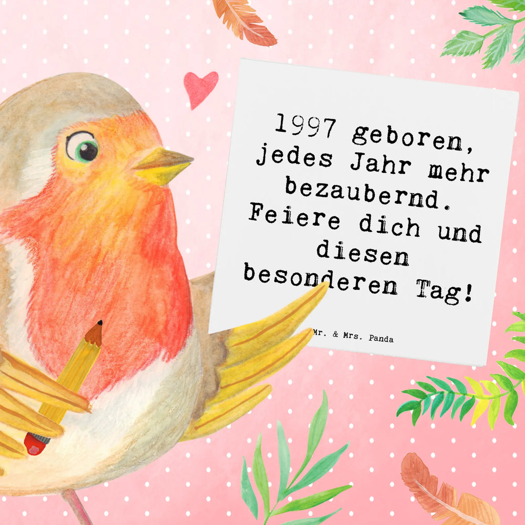 Deluxe Karte Spruch 1997 Geburtstag Charmant Karte, Grußkarte, Klappkarte, Einladungskarte, Glückwunschkarte, Hochzeitskarte, Geburtstagskarte, Hochwertige Grußkarte, Hochwertige Klappkarte, Geburtstag, Geburtstagsgeschenk, Geschenk