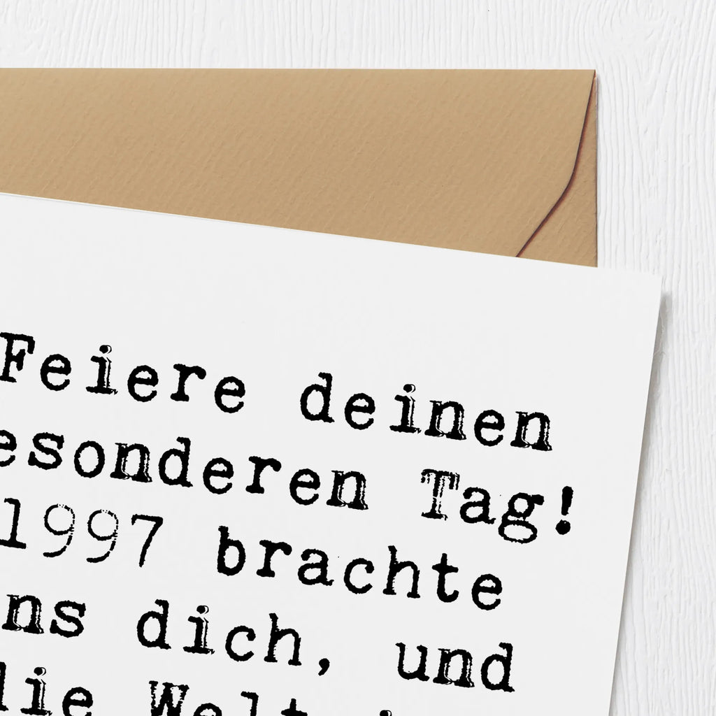 Deluxe Card Saying Feiere deinen besonderen Tag! 1997 brachte uns dich, und die Welt ist heller dadurch. Karte, Grußkarte, Klappkarte, Einladungskarte, Glückwunschkarte, Hochzeitskarte, Geburtstagskarte, Hochwertige Grußkarte, Hochwertige Klappkarte, Geburtstag, Geburtstagsgeschenk, Geschenk