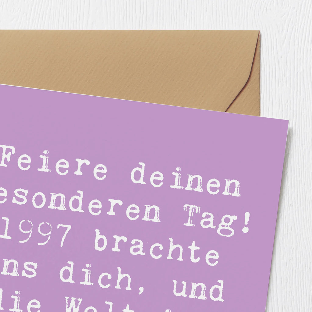 Deluxe Card Saying Feiere deinen besonderen Tag! 1997 brachte uns dich, und die Welt ist heller dadurch. Karte, Grußkarte, Klappkarte, Einladungskarte, Glückwunschkarte, Hochzeitskarte, Geburtstagskarte, Hochwertige Grußkarte, Hochwertige Klappkarte, Geburtstag, Geburtstagsgeschenk, Geschenk