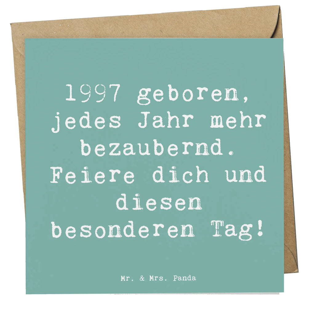 Deluxe Karte Spruch 1997 Geburtstag Charmant Karte, Grußkarte, Klappkarte, Einladungskarte, Glückwunschkarte, Hochzeitskarte, Geburtstagskarte, Hochwertige Grußkarte, Hochwertige Klappkarte, Geburtstag, Geburtstagsgeschenk, Geschenk