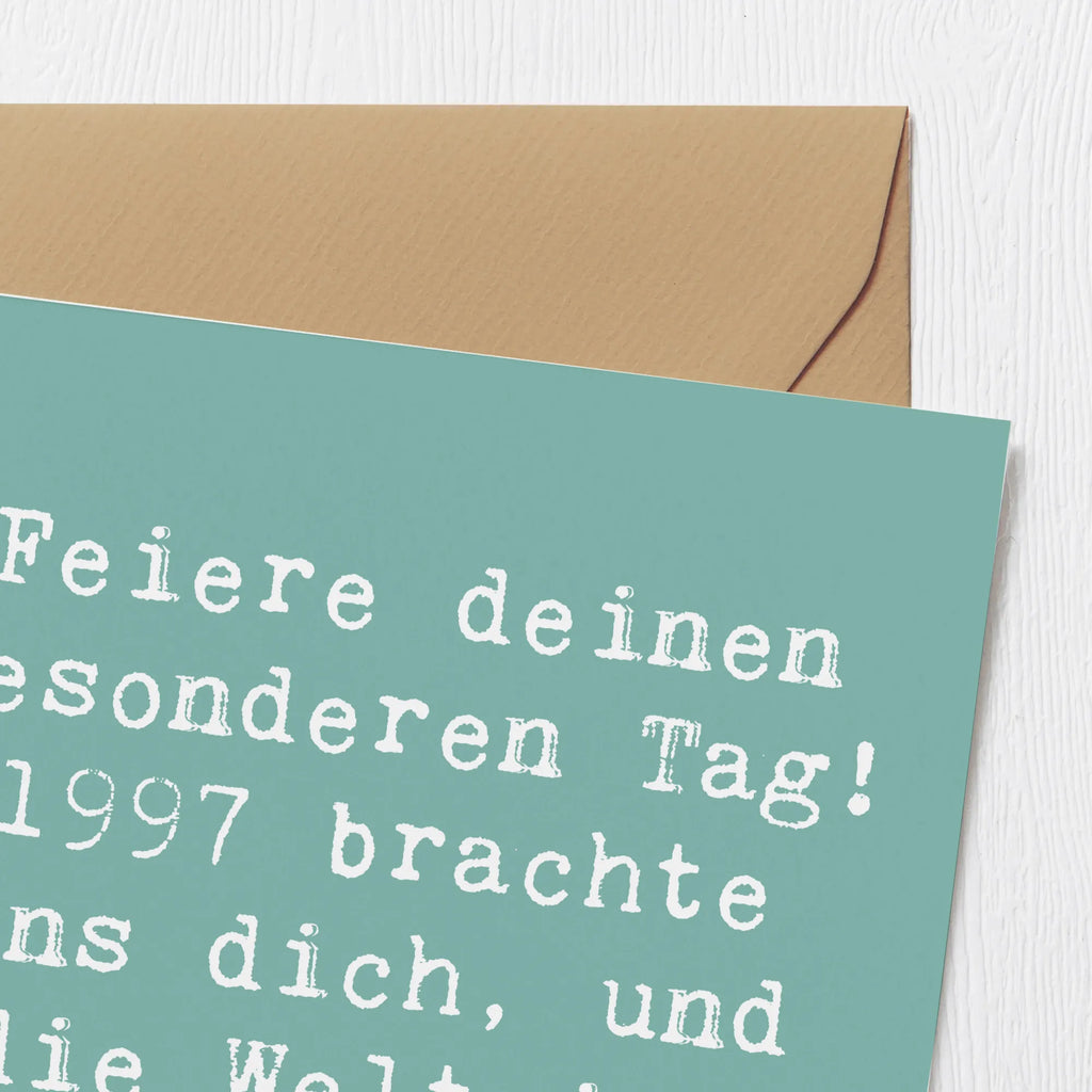 Deluxe Card Saying Feiere deinen besonderen Tag! 1997 brachte uns dich, und die Welt ist heller dadurch. Karte, Grußkarte, Klappkarte, Einladungskarte, Glückwunschkarte, Hochzeitskarte, Geburtstagskarte, Hochwertige Grußkarte, Hochwertige Klappkarte, Geburtstag, Geburtstagsgeschenk, Geschenk