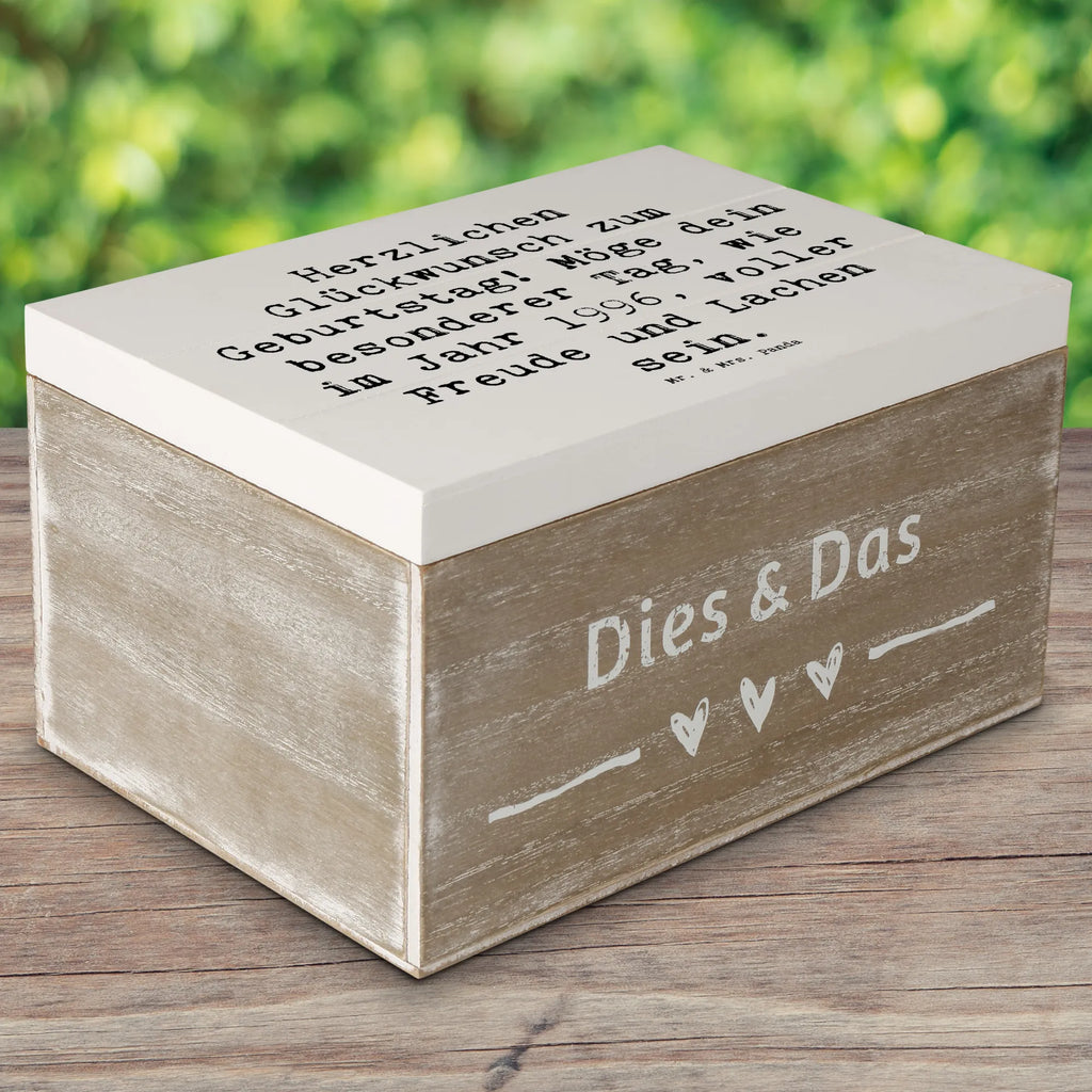 Holzkiste Spruch 1996 Geburtstag Freude Dekokiste, Geschenkbox, Truhe, Schatulle, Holzkiste, Erinnerungsbox, Erinnerungskiste, Aufbewahrungsbox, Kiste, Geschenkdose, Schatzkiste, XXL, Geburtstag, Geburtstagsgeschenk, Geschenk