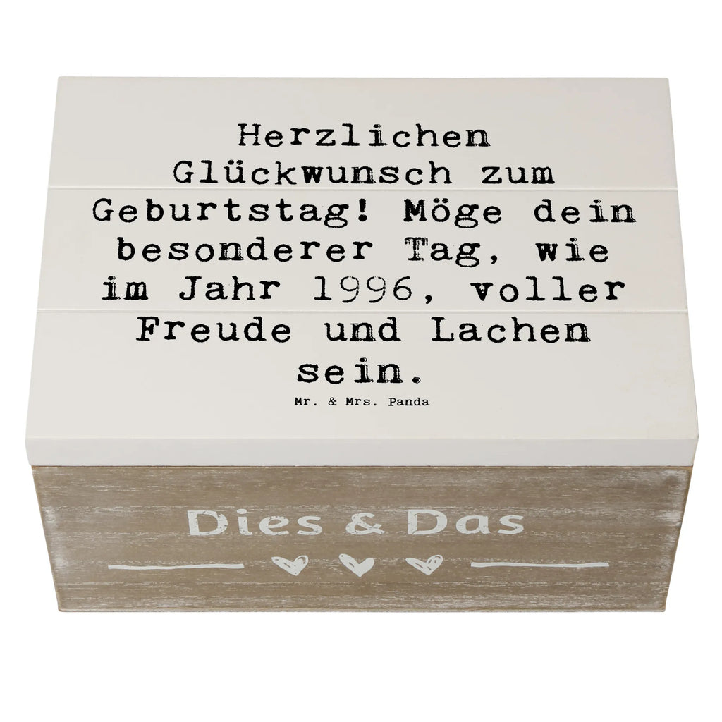 Holzkiste Spruch 1996 Geburtstag Freude Dekokiste, Geschenkbox, Truhe, Schatulle, Holzkiste, Erinnerungsbox, Erinnerungskiste, Aufbewahrungsbox, Kiste, Geschenkdose, Schatzkiste, XXL, Geburtstag, Geburtstagsgeschenk, Geschenk