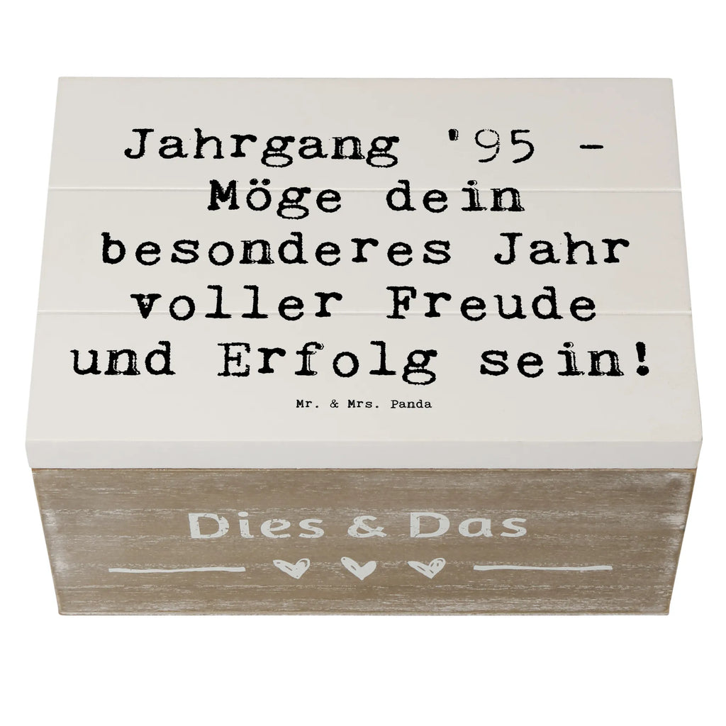 Wooden chest Saying Jahrgang '95 - Möge dein besonderes Jahr voller Freude und Erfolg sein! Dekokiste, Aufbewahrungsbox, Erinnerungsbox, Geschenkbox, Kiste, XXL, Truhe, Geschenkdose, Schatulle, Schatzkiste, Erinnerungskiste, Holzkiste, Geburtstag, Geburtstagsgeschenk, Geschenk