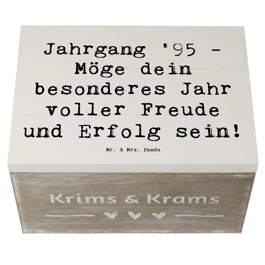 Wooden chest Saying Jahrgang '95 - Möge dein besonderes Jahr voller Freude und Erfolg sein! Dekokiste, Aufbewahrungsbox, Erinnerungsbox, Geschenkbox, Kiste, XXL, Truhe, Geschenkdose, Schatulle, Schatzkiste, Erinnerungskiste, Holzkiste, Geburtstag, Geburtstagsgeschenk, Geschenk