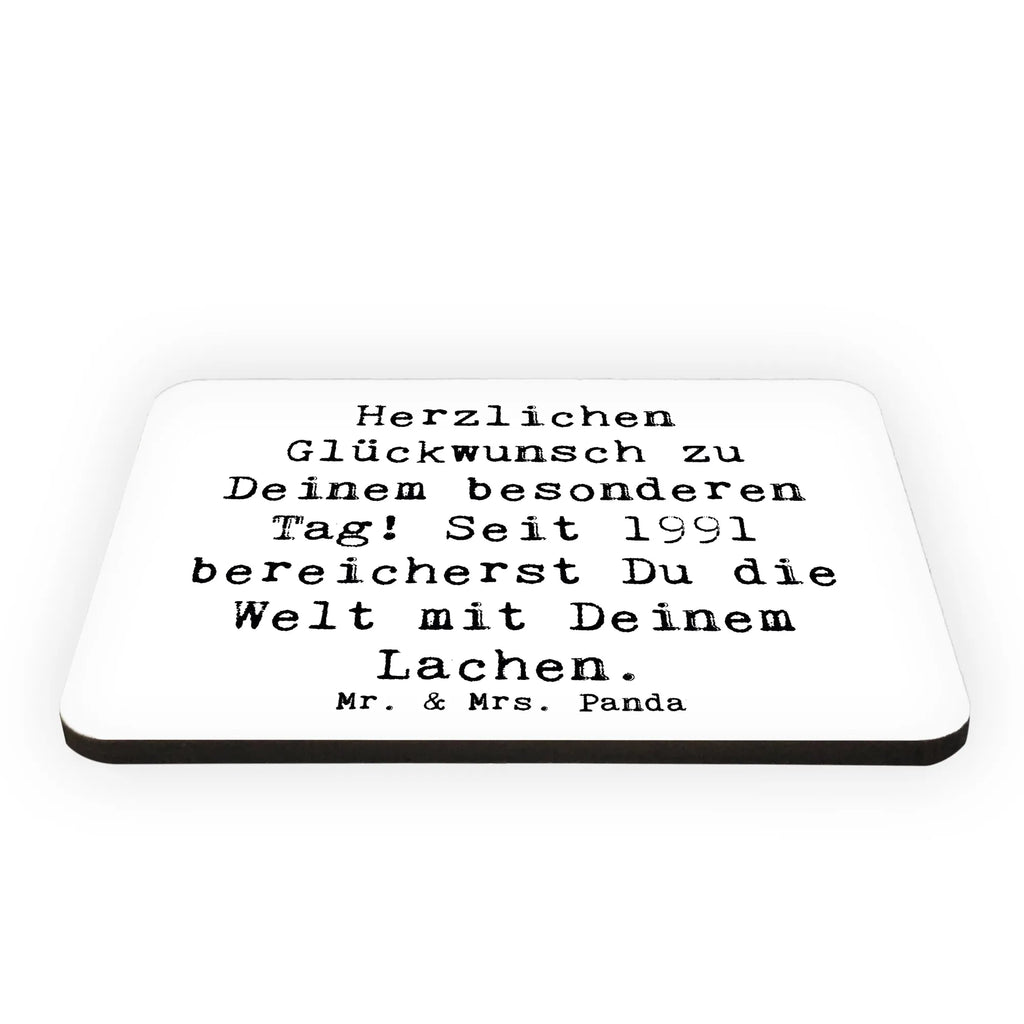 Magnet Saying Herzlichen Glückwunsch zu Deinem besonderen Tag! Seit 1991 bereicherst Du die Welt mit Deinem Lachen. Whiteboard Magnet, Dekomagnet, Motivmagnete, Pinnwandmagnet, Kühlschrank Dekoration, Kühlschrankmagnet, Souvenir Magnet, Notiz Magnet, Geburtstag, Geburtstagsgeschenk, Geschenk