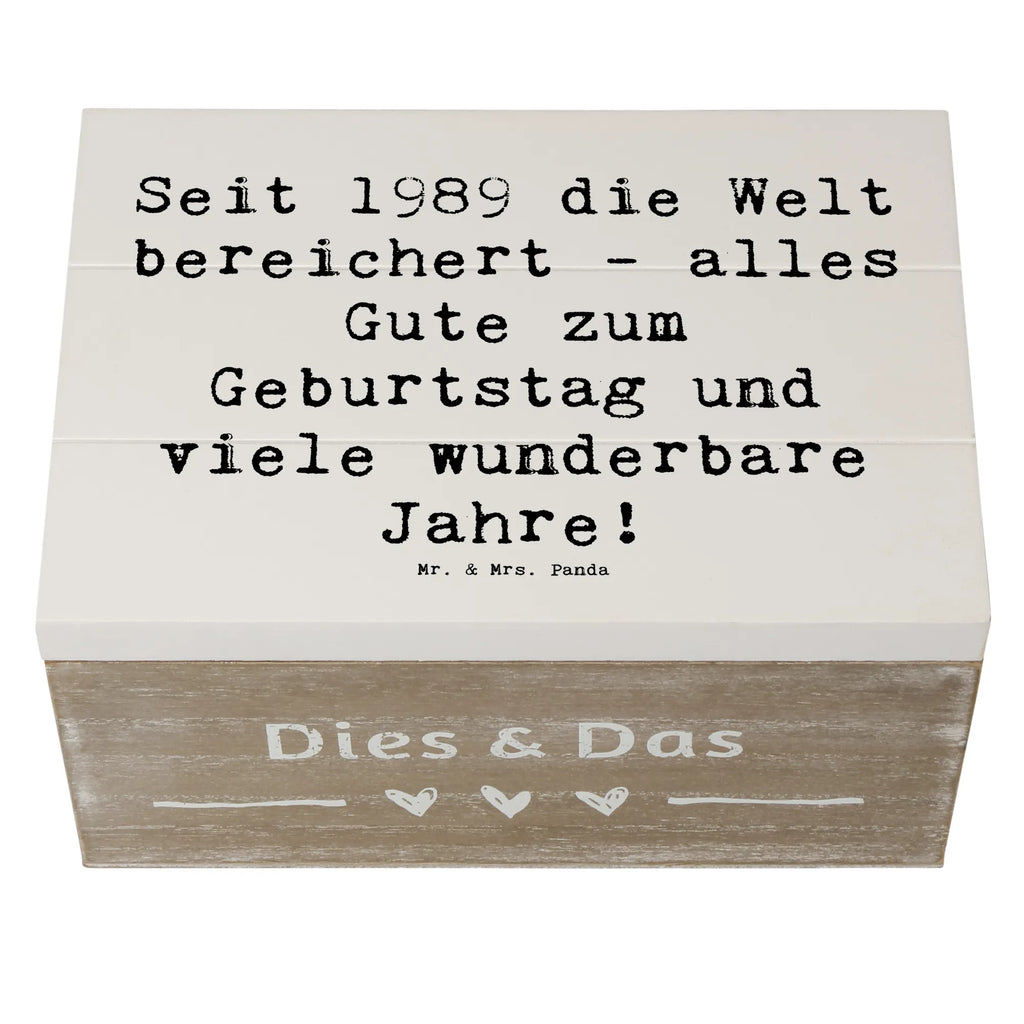 Holzkiste Spruch 1989 Geburtstag Aufbewahrungsbox, Kiste, XXL, Truhe, Dekokiste, Schatzkiste, Erinnerungskiste, Geschenkbox, Schatulle, Erinnerungsbox, Geschenkdose, Holzkiste, Geburtstag, Geburtstagsgeschenk, Geschenk