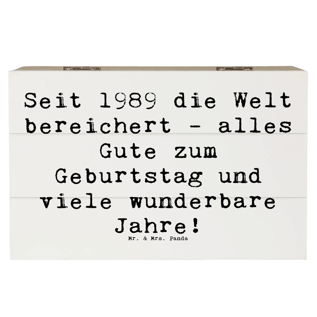 Holzkiste Spruch 1989 Geburtstag Aufbewahrungsbox, Kiste, XXL, Truhe, Dekokiste, Schatzkiste, Erinnerungskiste, Geschenkbox, Schatulle, Erinnerungsbox, Geschenkdose, Holzkiste, Geburtstag, Geburtstagsgeschenk, Geschenk