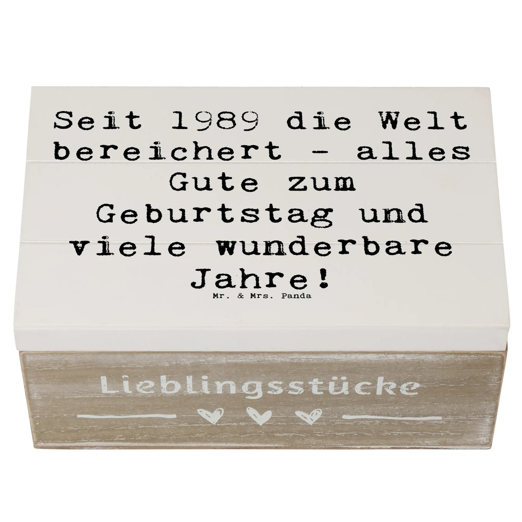 Holzkiste Spruch 1989 Geburtstag Aufbewahrungsbox, Kiste, XXL, Truhe, Dekokiste, Schatzkiste, Erinnerungskiste, Geschenkbox, Schatulle, Erinnerungsbox, Geschenkdose, Holzkiste, Geburtstag, Geburtstagsgeschenk, Geschenk