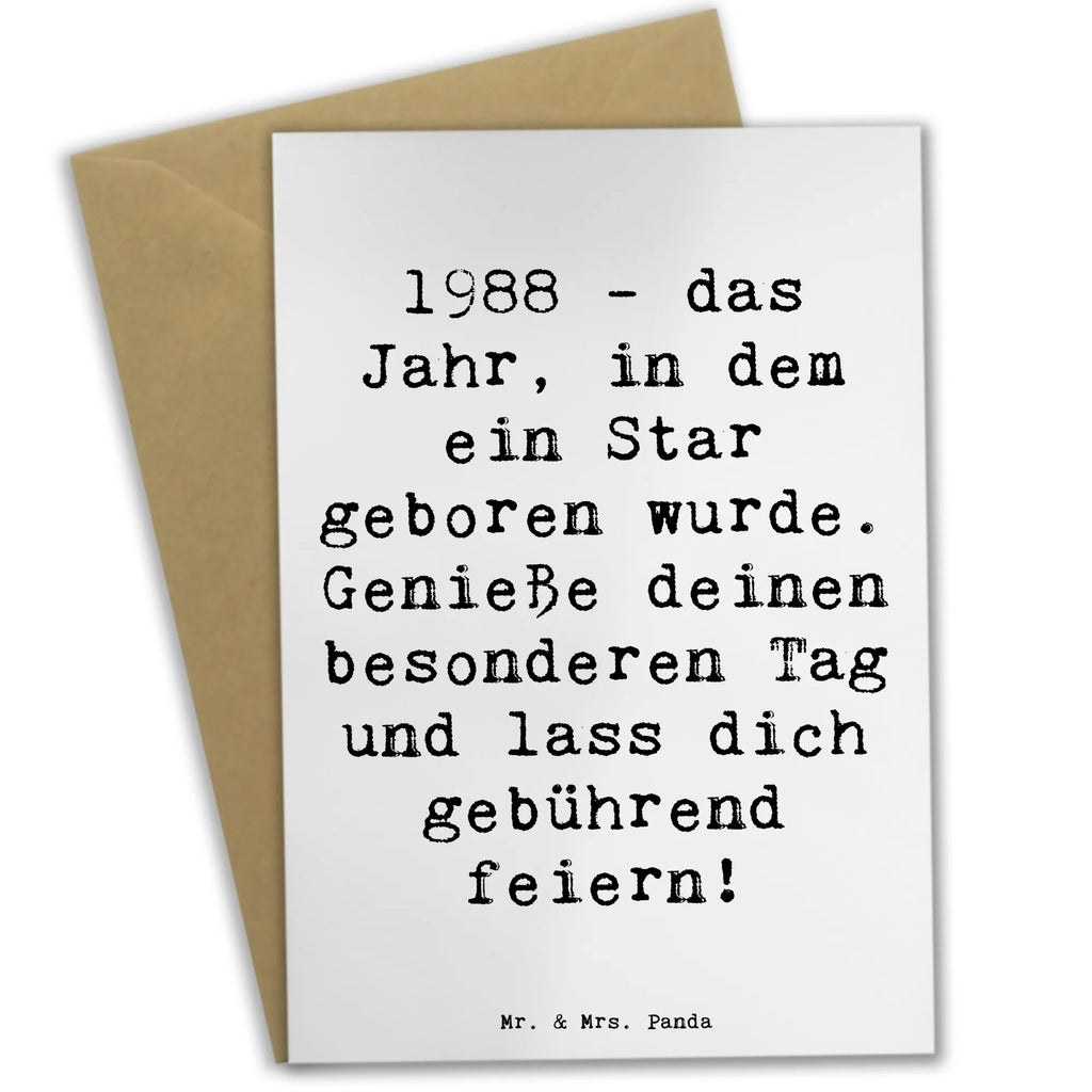 Greetings card Saying 1988 - das Jahr, in dem ein Star geboren wurde. Genieße deinen besonderen Tag und lass dich gebührend feiern! Geburtstagskarte, Hochzeitskarte, Glückwunschkarte, Ansichtskarten, Karte, Grußkarte, Einladungskarte, Klappkarte, Geburtstag, Geburtstagsgeschenk, Geschenk