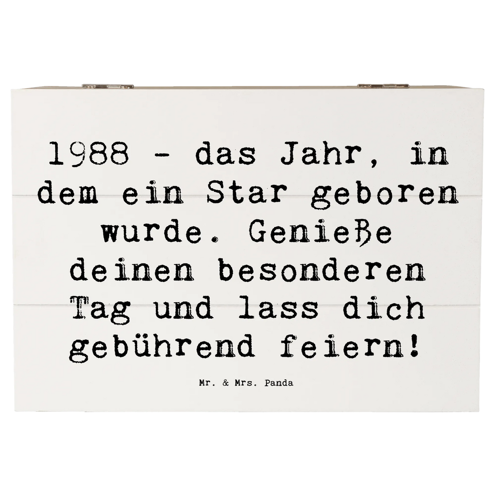 Wooden chest Saying 1988 - das Jahr, in dem ein Star geboren wurde. Genieße deinen besonderen Tag und lass dich gebührend feiern! Schatzkiste, Holzkiste, Geschenkdose, Aufbewahrungsbox, Truhe, Erinnerungskiste, Geschenkbox, Erinnerungsbox, Kiste, Schatulle, XXL, Dekokiste, Geburtstag, Geburtstagsgeschenk, Geschenk