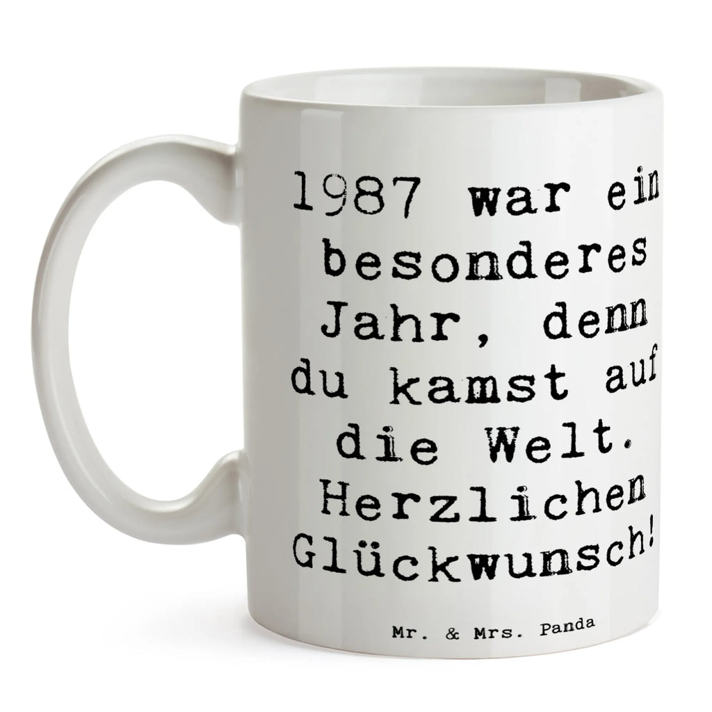 Tasse Spruch 1987 Geburtstag Tasse mit Motiven, Tasse, Geschenktasse, Kaffeetasse, Porzellantasse, Bürotasse, Teetasse, Keramiktasse, Tasse mit Zitaten, Geburtstag, Geburtstagsgeschenk, Geschenk